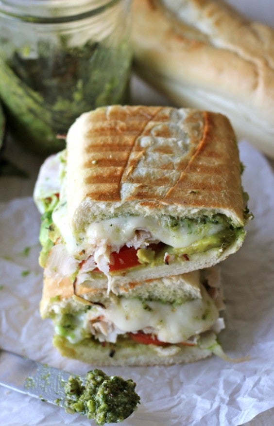 10. Leftover Thanksgiving Turkey Pesto Panini
