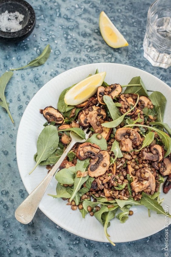 13. Mushroom, Lemon, and Lentil Salad