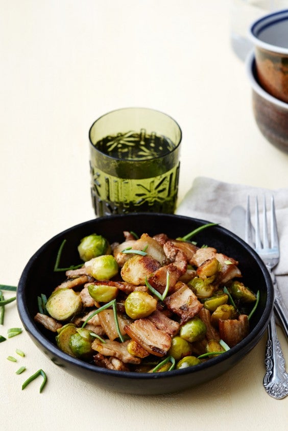 12. Keto Chinese Pork With Brussels Sprouts