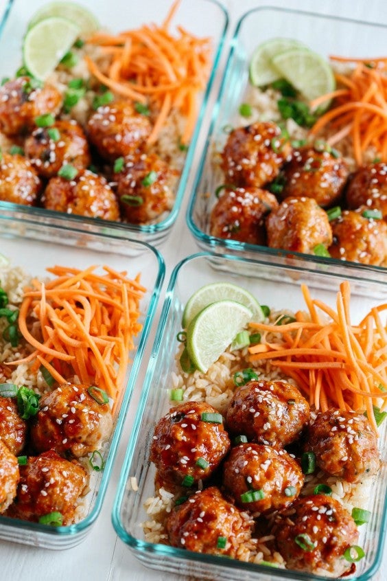 2. Honey Sriracha Glazed Meatballs