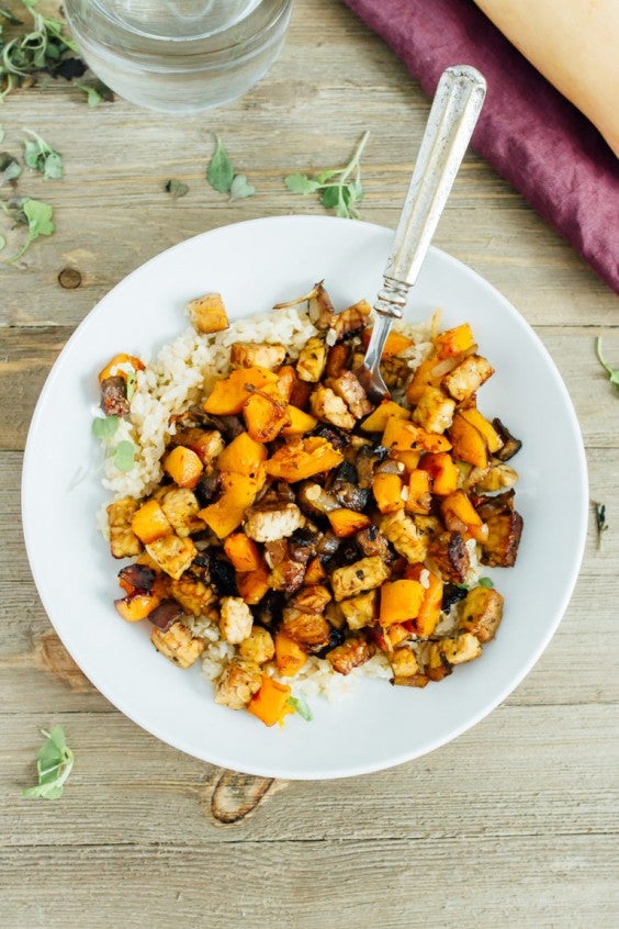 9. One-Pan Tempeh Butternut Squash Bake