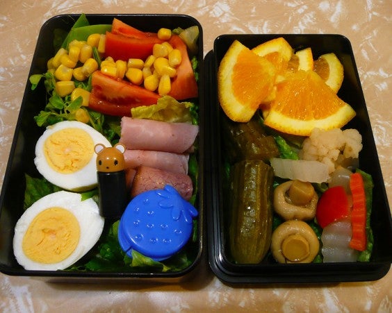 Hard-Boiled Egg and Cold Cuts Bento