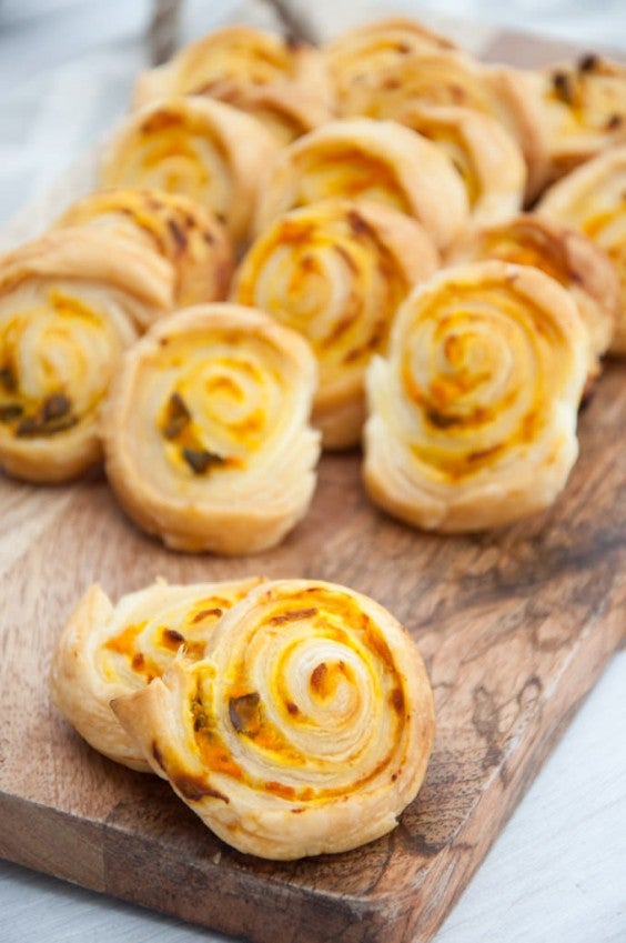 8. Vegan Pumpkin Basil Pinwheels