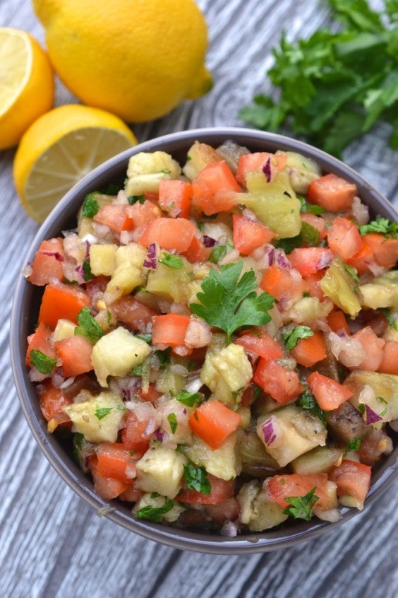 6. Smoky Eggplant and Tomato Salad