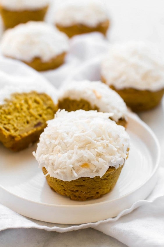 7. Pineapple Turmeric Cupcakes With Coconut Frosting