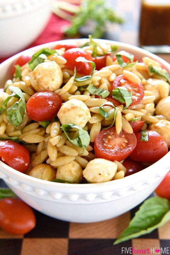 10. Caprese Orzo Salad