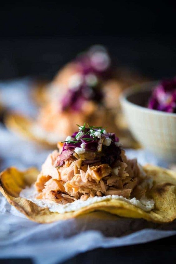 10. Grilled Maple Salmon Tostada