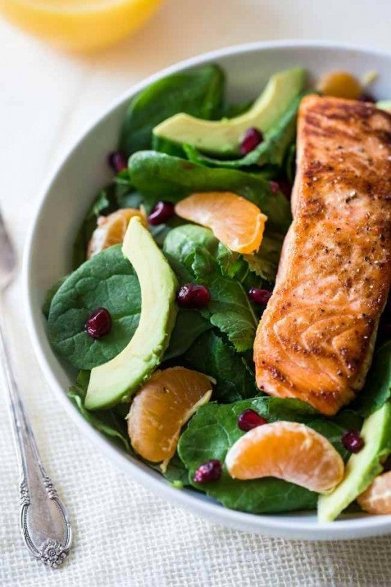13. Superfood Salmon Salad With Coconut Orange Vinaigrette