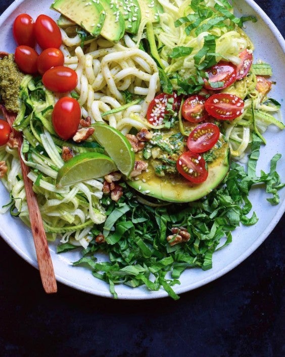 11. Healthy Udon Pesto Salad