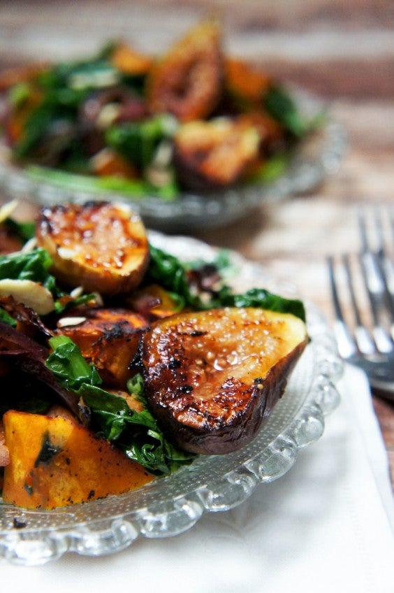 10. Warm Spinach Salad With Caramelized Figs and Butternut Squash