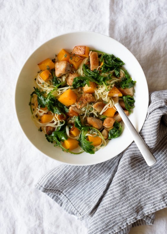 14. Maple Butternut Squash and Chicken Pasta With Kale