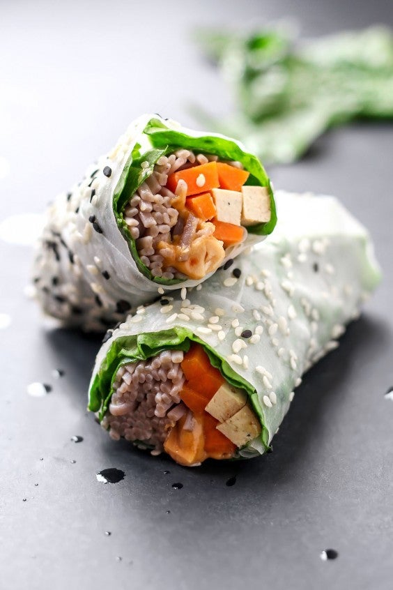 11. Nutty Power Summer Rolls
