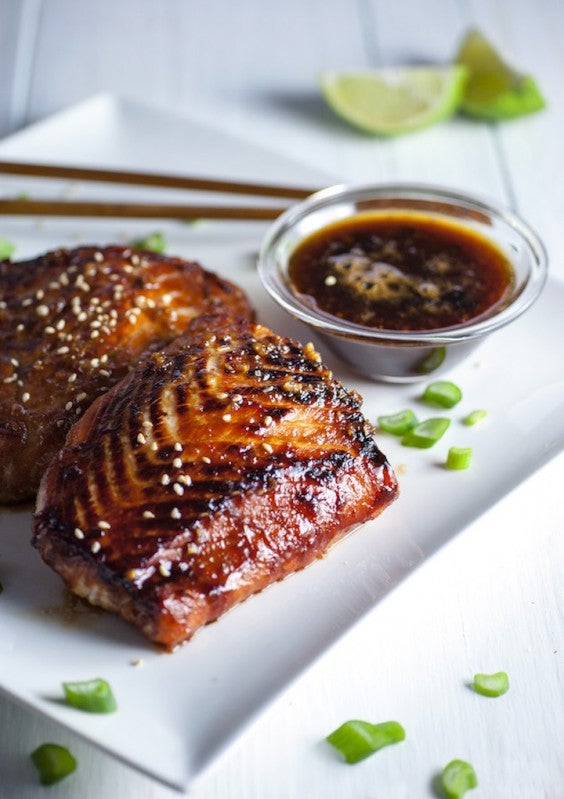 1. Crispy Garlic- and Miso-Glazed Salmon