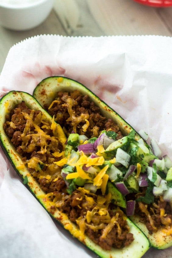 7. Tex-Mex Stuffed Zucchini With Avocado Salsa