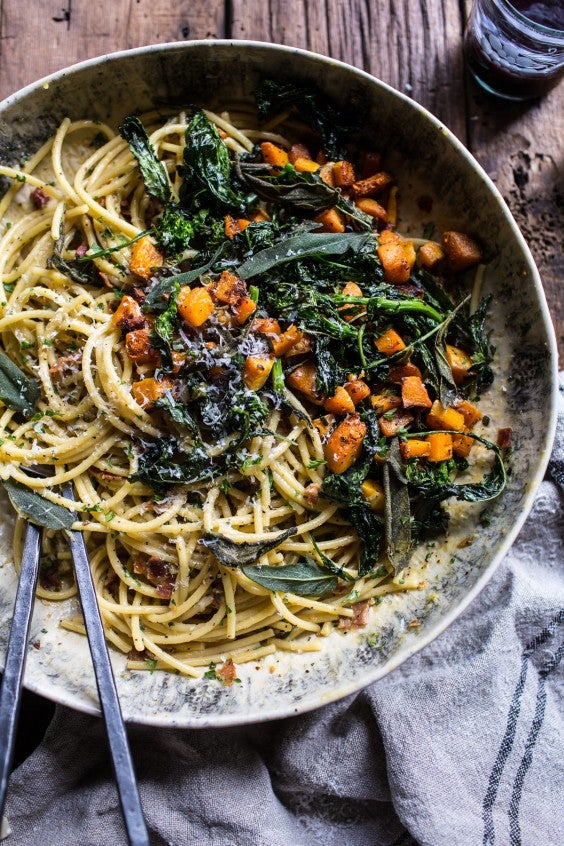 14. Winter Squash Carbonara With Broccoli Rabe and Sage