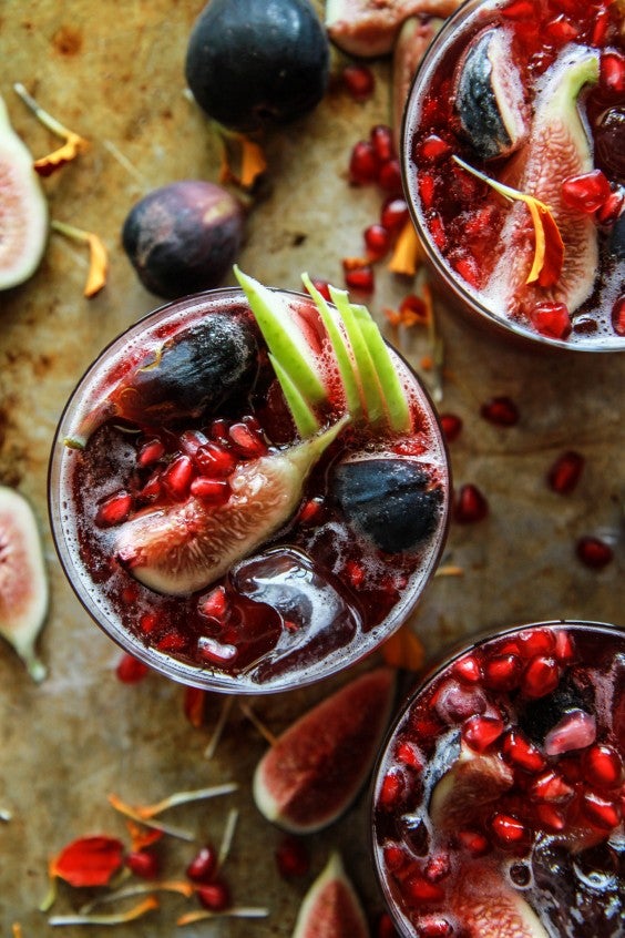 3. Autumn Sangria With Apples, Pomegranates, and Figs