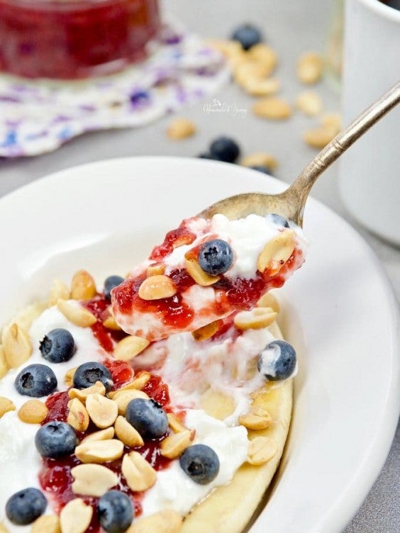 6. Healthy Banana Split Breakfast