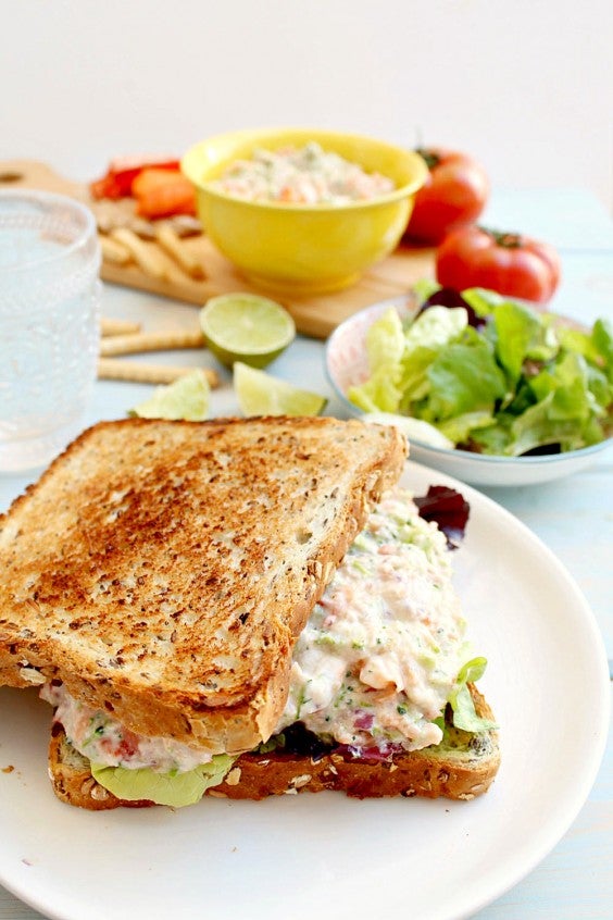 14. Clean-Eating Tuna Salmon Salad Sandwich