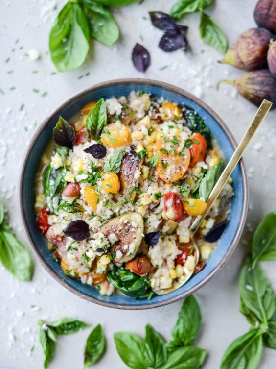 12. Late Summer Risotto With Roasted Tomatoes, Corn, and Figs