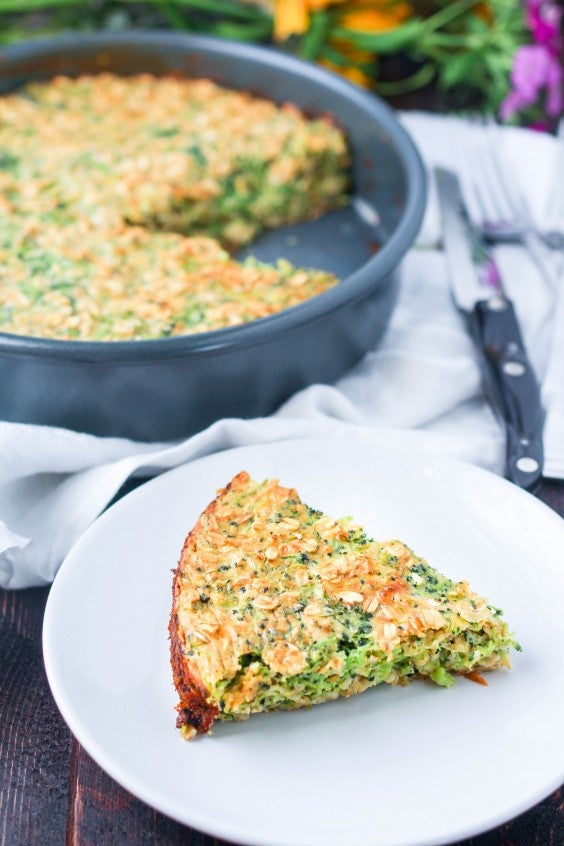 12. Broccoli Cheddar Oatmeal Bake