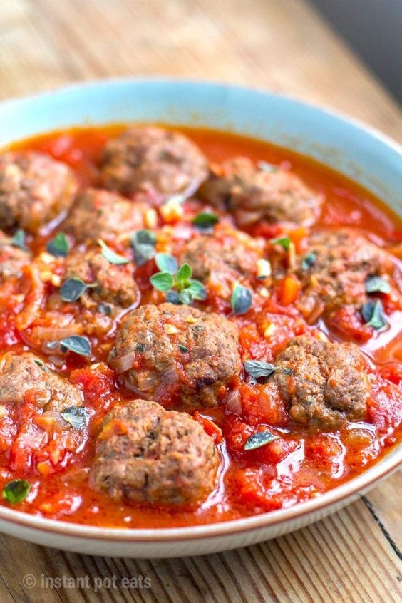 8. Instant Pot Italian Tomato Meatballs