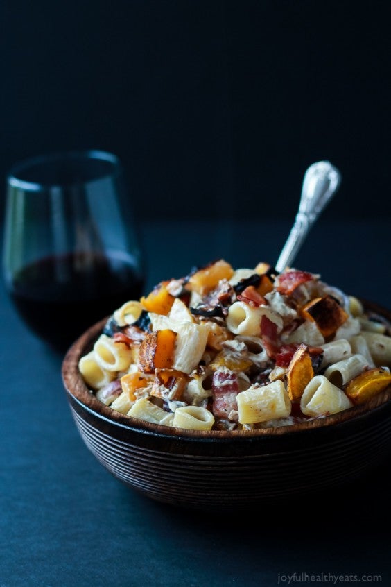 21. Roasted Butternut Squash Creamy Goat Cheese Pasta