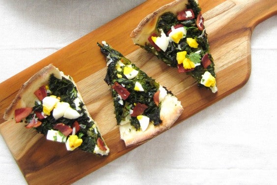 Kale and Ricotta Breakfast Pizza