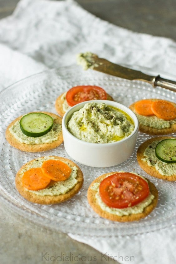 13. Edamame Hummus Crackers