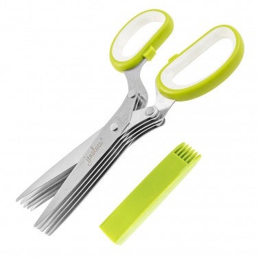 2. Jenaluca Stainless Steel Herb Scissors