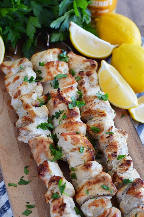 Paleo Snacks: Lemon Garlic Chicken Skewers