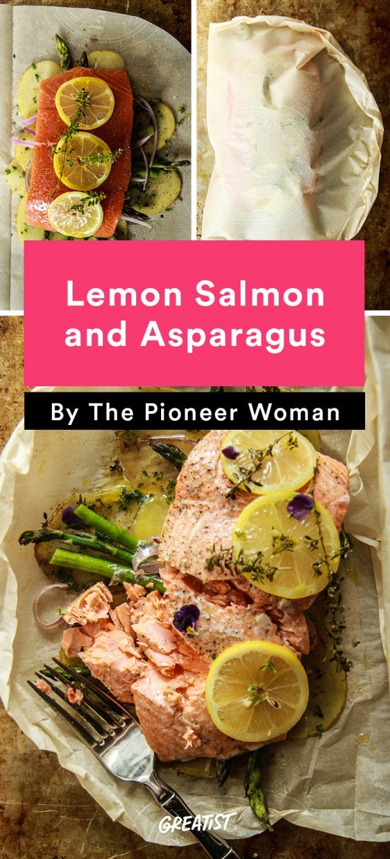 Lemon Salmon and Asparagus En Papillote Recipe