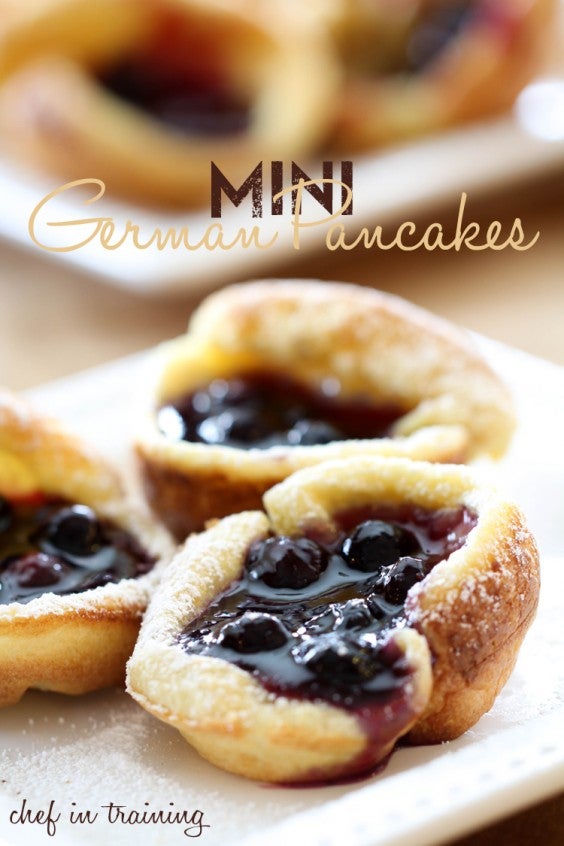 Mini Blueberry German Pancakes