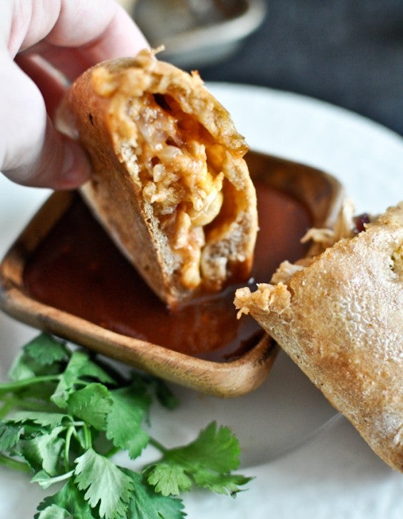 8. Mini Whole-Wheat BBQ Chicken Calzones