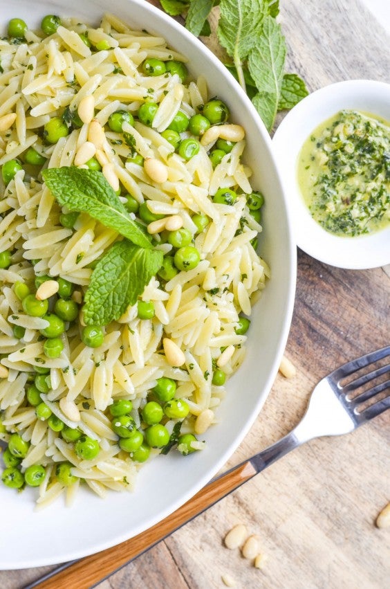 9. Orzo With Mint Pesto and Peas