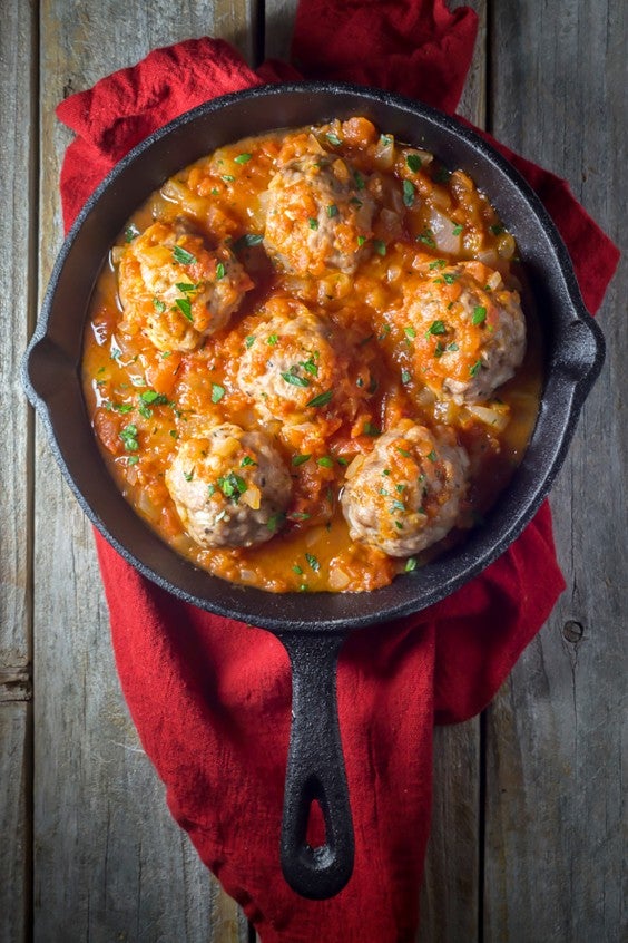 Paleo Dinners: Oven Baked Italian Meatballs with Marinara Sauce