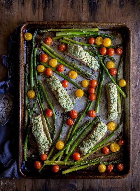 15. Salmon Gremolata With Roasted Vegetables