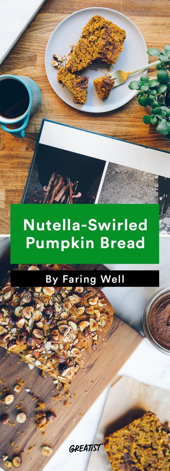 faring well: Nutella-Swirled Pumpkin Bread