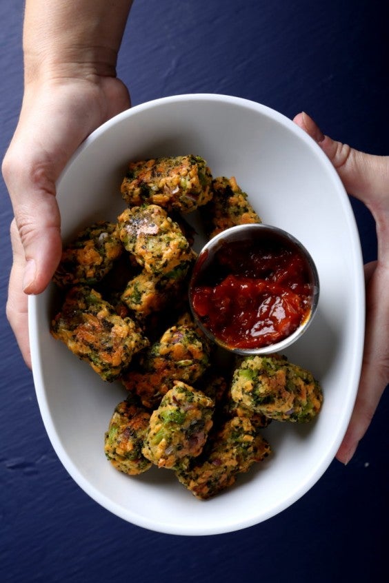 11. Broccoli Tots and Quick Curry Ketchup