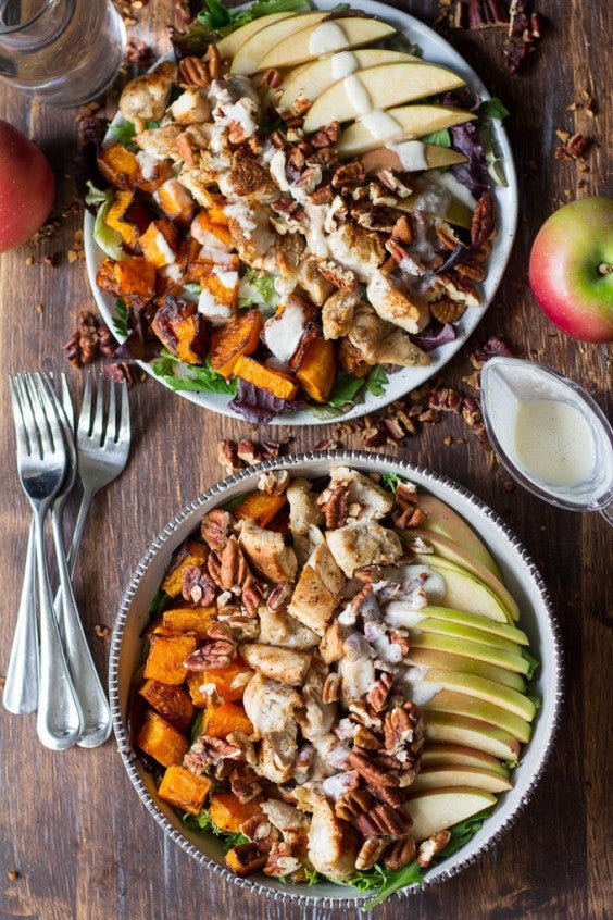 8. Paleo Butternut and Apple Chicken Salad With Creamy Maple Dressing