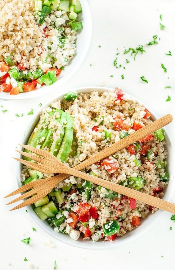 Healthy Grain Bowls: Greek Quinoa Bowls