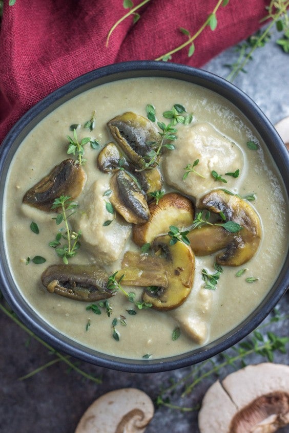 13. Creamy Mushroom Chicken Soup