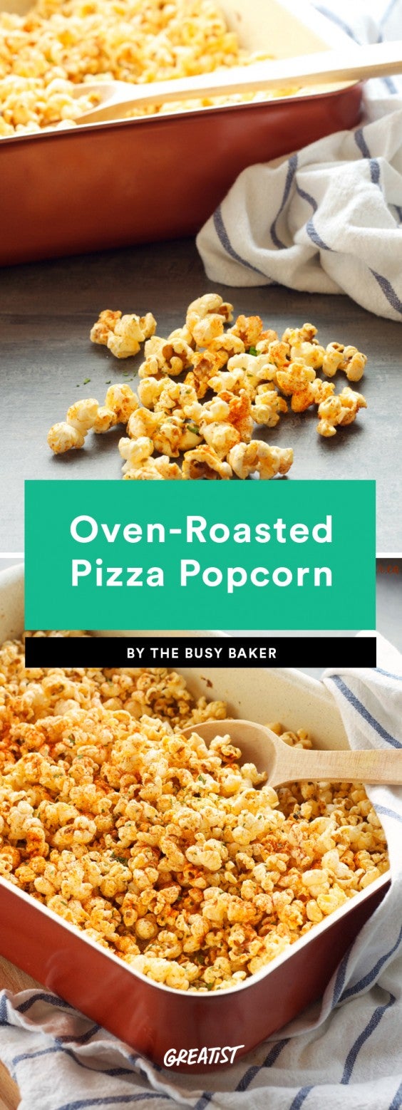 Oven-Roasted Pizza Popcorn