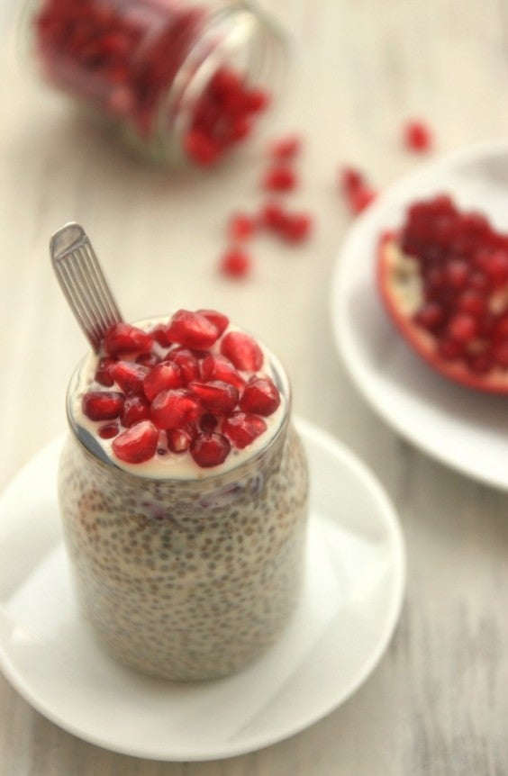 Pomegranate Vanilla Chia Seed Pudding