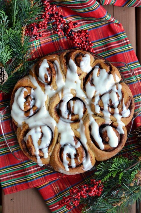 8. The Fluffiest Vegan Gingerbread Cinnamon Buns