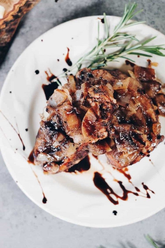 11. Instant Pot Pork Chops With Apple Balsamic Topping
