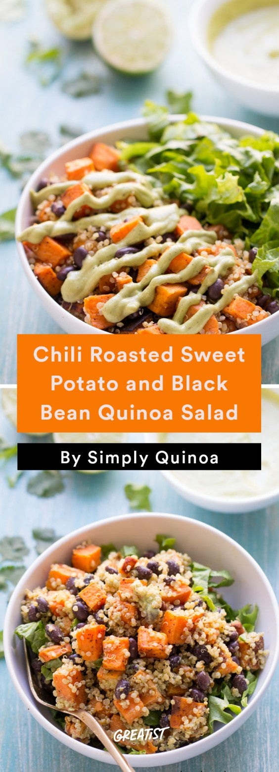 Chili Roasted Sweet Potato and Black Bean Salad