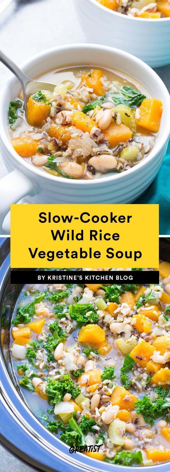 Slow-Cooker Wild Rice Vegetable Soup