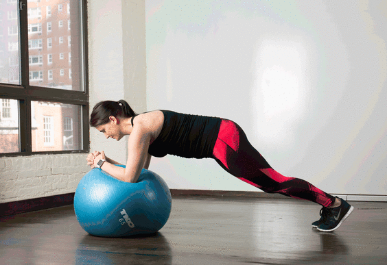 yoga ball exercises for lower abs
