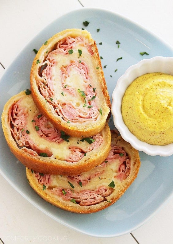 7. Baked Ham and Cheese Roll-Ups