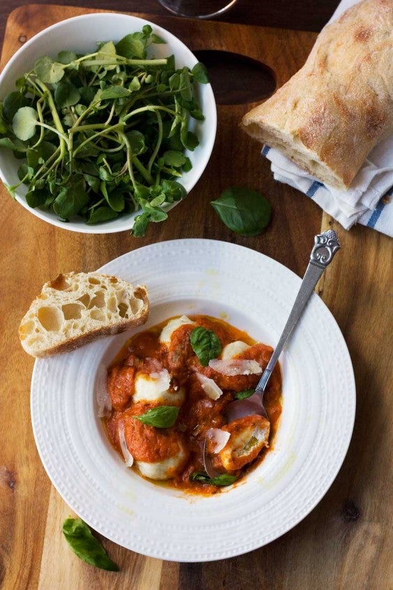2. Easy Ricotta Gnudi With Roasted Tomato Sauce